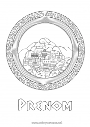 Dessin gratuit Mandala Maison Brésil