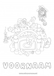 Gratis tekening Kerstman Kerstmis Wekker