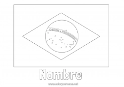 Dibujo libre Geografía Bandera Brasil