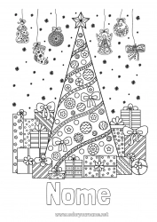 Disegno gratuito Regali Albero di Natale Natale