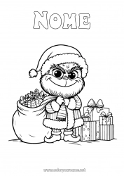 Disegno gratuito Regali Sacca Grinch