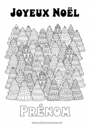 Coloriage gratuit Coloriages complexes Zentangle Sapin