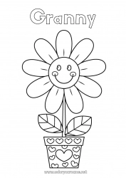 Child coloring page Flowers Easy coloring pages