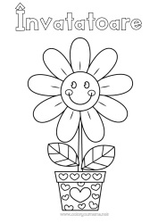 Pagină de colorat pentru copii Flori Desene de colorat ușoare