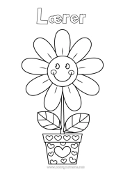 Gratis farvelægning Blomster Nem farvelægning