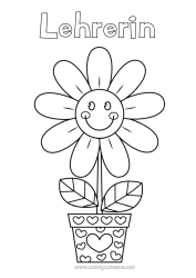 Kostenlose Malvorlage Blumen Einfache Ausmalbilder