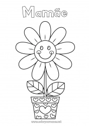 Página de desenho infantil Flores Desenhos para colorir fáceis