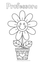 Desenho grátis Flores Desenhos para colorir fáceis