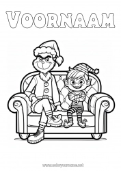 Gratis kleurplaat Kerstelf Grinch
