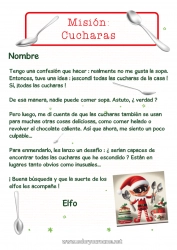 Colorear para personalizar Elfos de navidad Misión del Elfo de Navidad