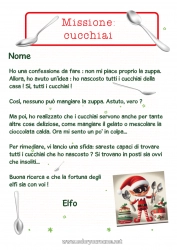 Colorare per personalizzare Elfo di Natale Missione dell'Elf di Natale