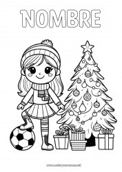 Dibujo libre Balón de fútbol árbol de Navidad Chica