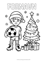Gratis tegning Fotball Juletre Gutt