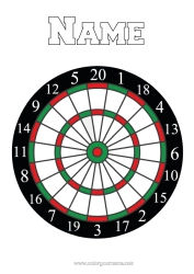 Colouring to customise Sport Christmas Elf's Mission Other Sports Darts Mischief Of The Trickster Goblin