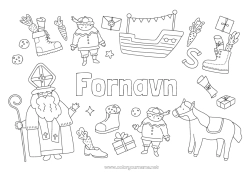 Gratis fargelegging Sankt Nikolaus Nikolausdagen