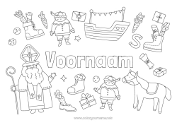 Gratis kleurplaat Sinterklaas Sinterklaasdag