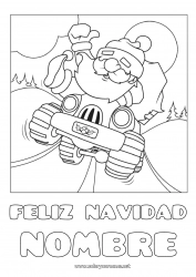 Dibujo libre Papá Noel Vehículos Todoterreno Automóviles, furgonetas y autocaravanas Vehículos de carreras y pistas