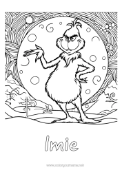 Kolorowanka za darmo Potwór śnieg Grinch