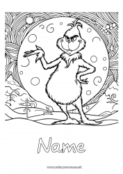 Free coloring Monster Snow Grinch