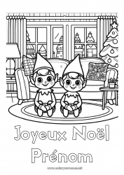 Dessin gratuit Lutins de Noël Coloriages lutins 