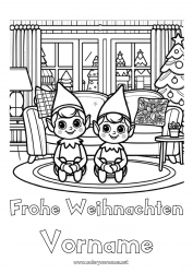 Kostenlose Malvorlage Weihnachtself Elfen Ausmalbilder 