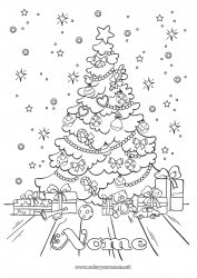 Disegno gratuito Regali Albero di Natale Giocattoli Giochi e giocattoli