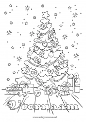 Gratis tekening Cadeaus Kerstboom Speelgoed Spellen en speelgoed