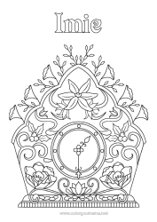 Kolorowanka do personalizacji Dekoracje świąteczne Zegar