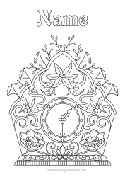 Colouring to customise Christmas Decorations Clock