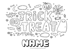 Free colouring Trick or treat? Halloween