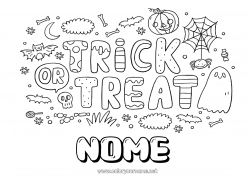 Desenho grátis Doce ou travessura? Halloween