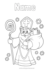 Colouring to customise Saint Nicholas Nicholas Day