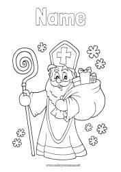 Free drawing Saint Nicholas Nikolaustag