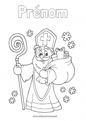 Dessin gratuit Saint Nicolas Nikolaustag