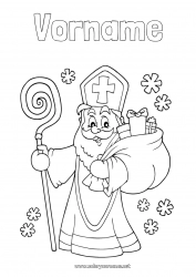 Malvorlage anpassen Sankt Nikolaus Nikolaustag