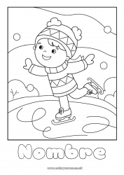 Colorear gratis Sport Golosinas Suéter Deportes de Invierno Patinaje Artístico