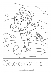 Gratis tekening Sport Lekkernijen, zoetigheden Trui Wintersporten Kunstschaatsen