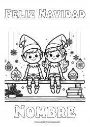 Dibujo libre Elfos de navidad Dibujos de Elfos para colorear