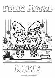 Desenho grátis Elfo de Natal Páginas para colorir de elfos
