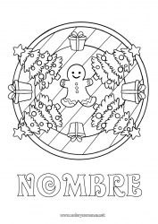 Dibujo libre Regalos árbol de Navidad Mandala Navidad Pan de jengibre