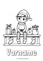 Kostenlose Malvorlage Weihnachtself Elfen Ausmalbilder