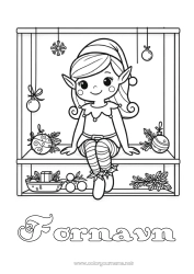 Gratis farvelægning Jule-nisser Farvelægningsnisser