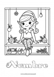 Dibujo libre Elfos de navidad Dibujos de Elfos para colorear