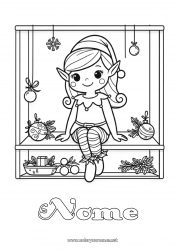 Desenho grátis Elfo de Natal Páginas para colorir de elfos