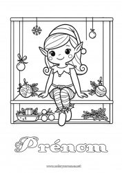 Dessin gratuit Lutins de Noël Coloriages lutins