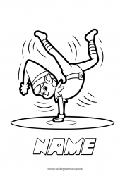 Free drawing Sport Christmas elves Dance Elves coloring pages Artistic sports