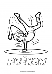 Coloriage gratuit Sport Lutins de Noël Danse Coloriages lutins Sports artistiques