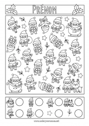 Coloriage gratuit Père Noël Noël Activités enfants Cherche et trouve Coloriages faciles