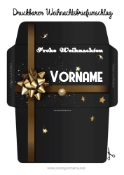 Kostenlose Zeichnung Geschenke Weihnachten Umschlag Bedruckbare Umschläge Weihnachtsumschlag Geschenkverpackungsumschlag