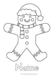 Free colouring Christmas Gingerbread